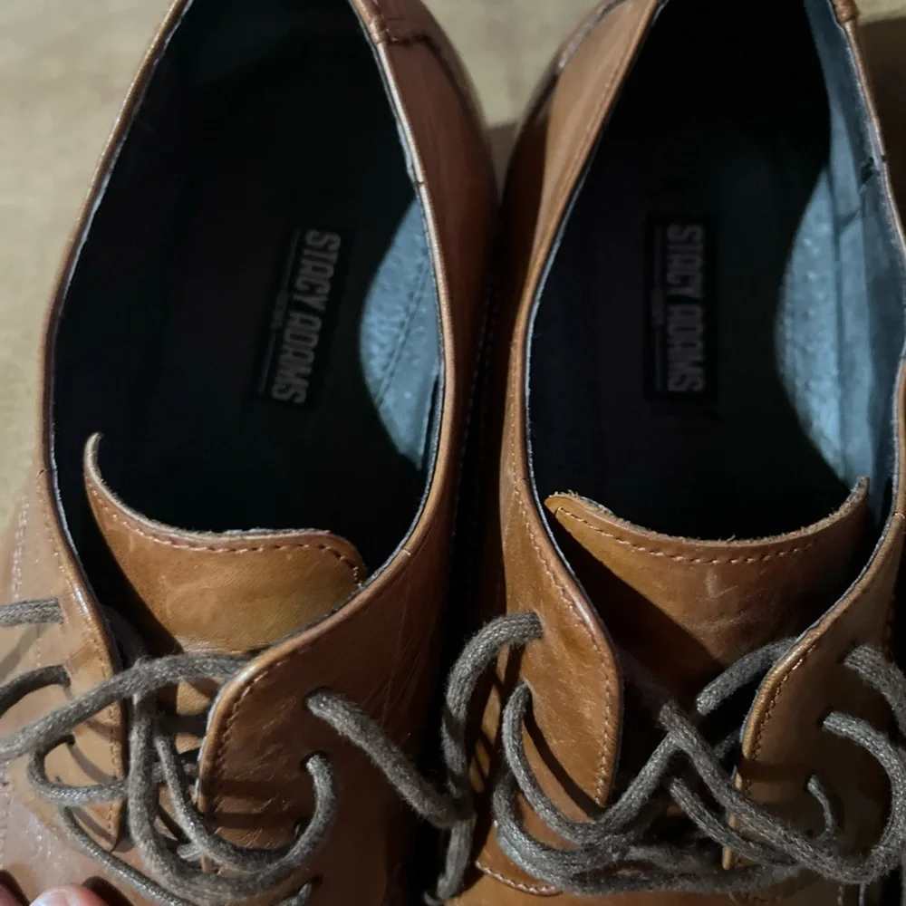 STACY ADAMS Men's Brown Dress Shoes. Size 10M